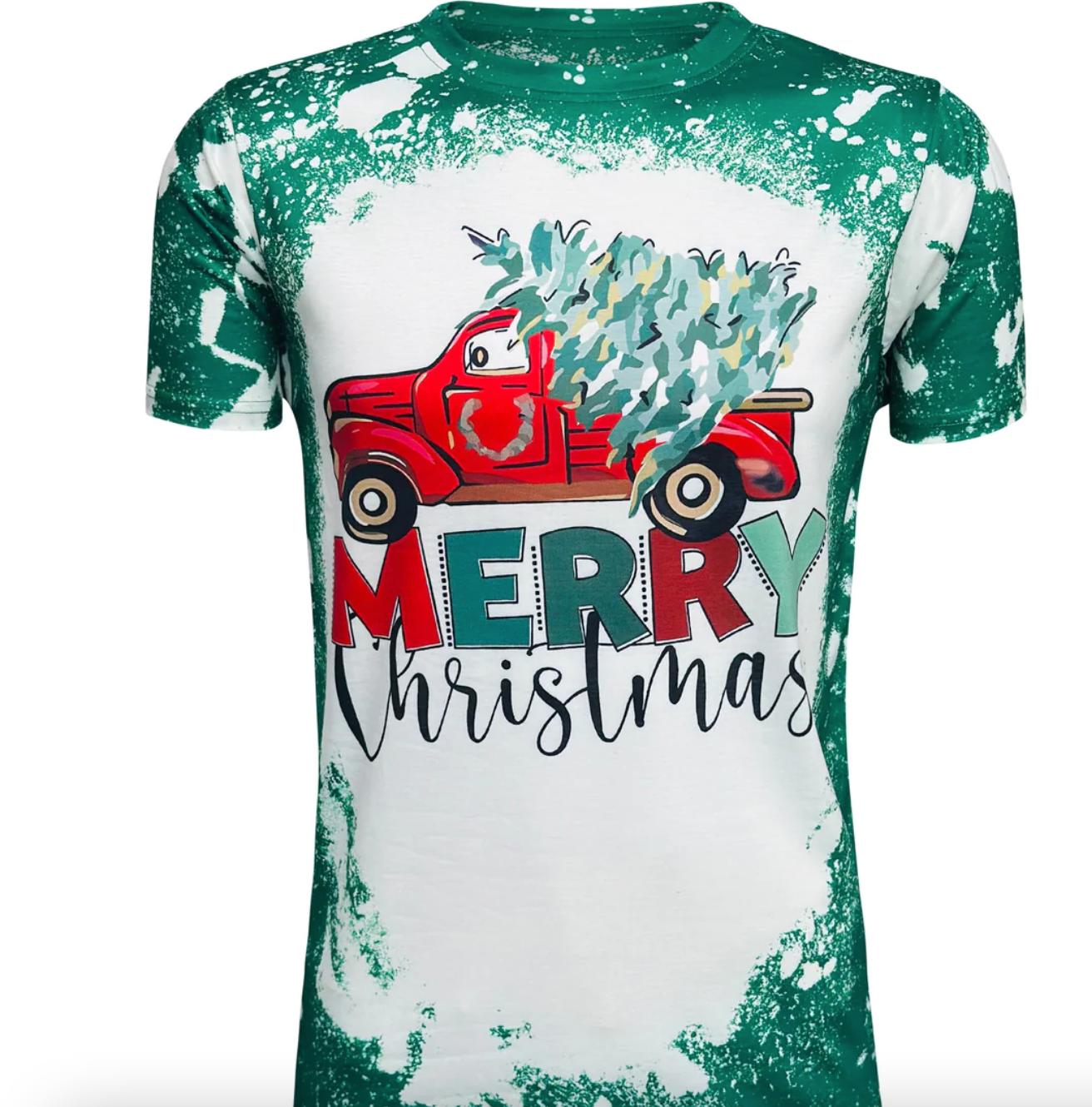 Adult Christmas FAUX BLEACHED Shirts