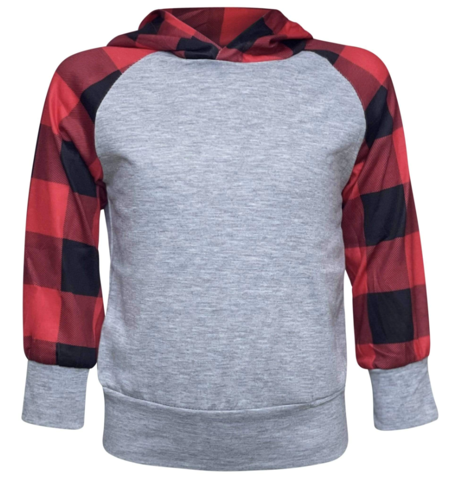 Buffalo Plaid Youth Sublimation Hoodie
