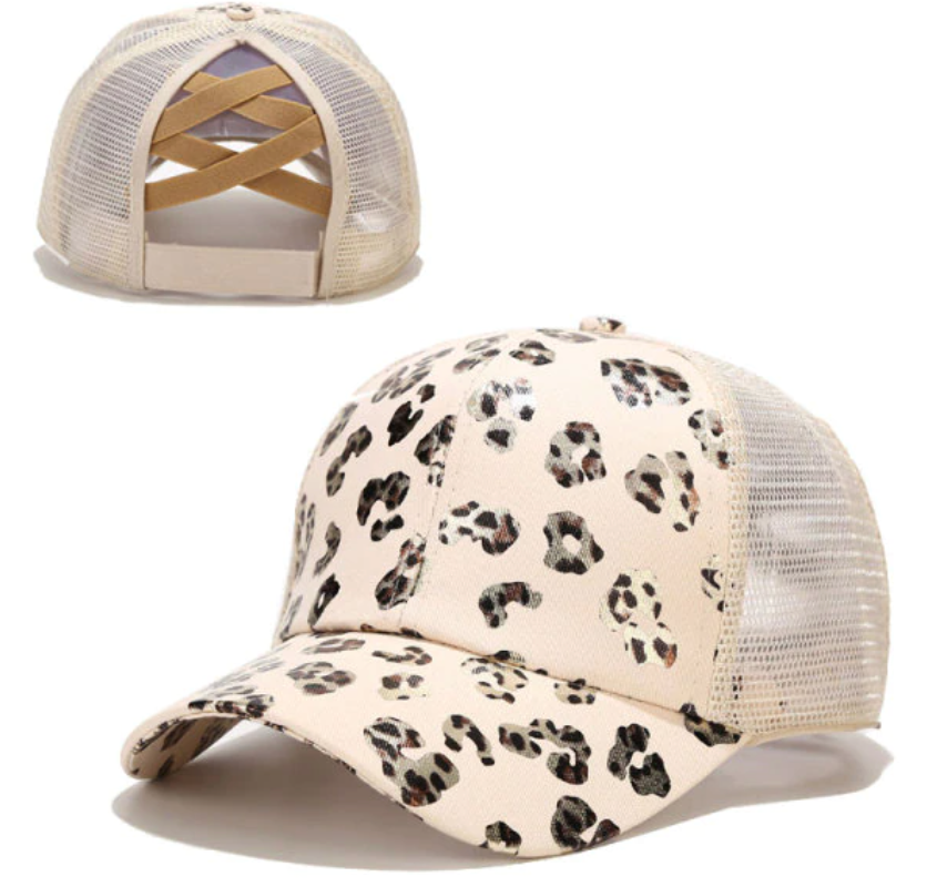 Distressed Baseball Pony Tail Hats