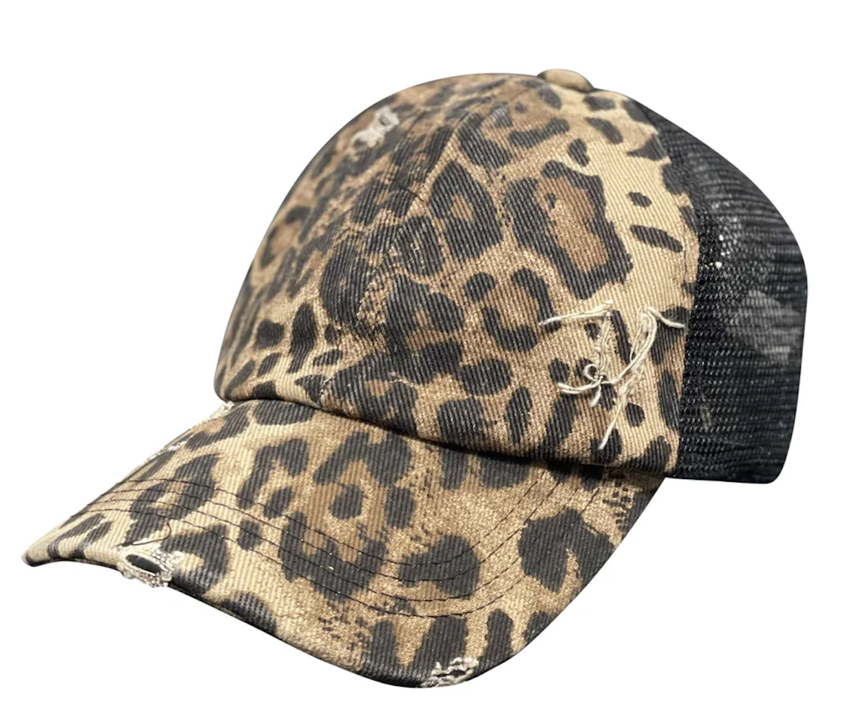 Distressed Baseball Pony Tail Hats