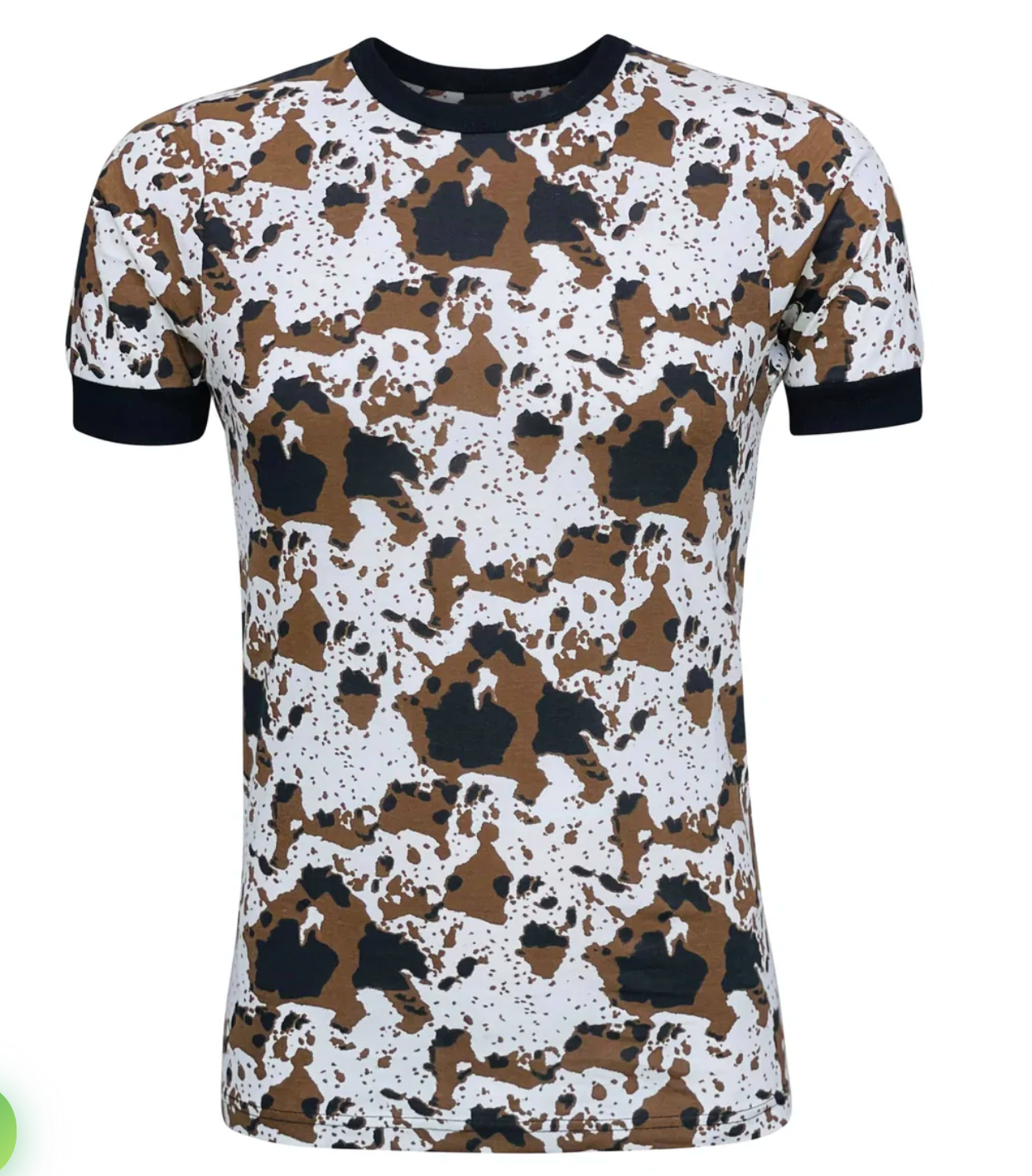 Ladies Cow Brown Black Short Sleeve Top | Print Shirt | Rodeo Shirt | Highland Cow Shirt