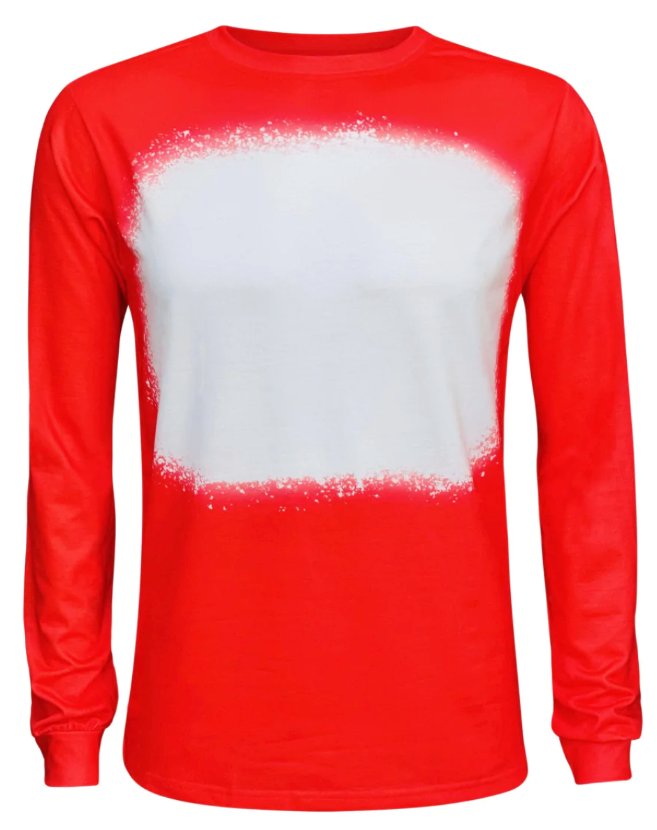 Adult Long Sleeve Faux Bleached Sublimation Shirts