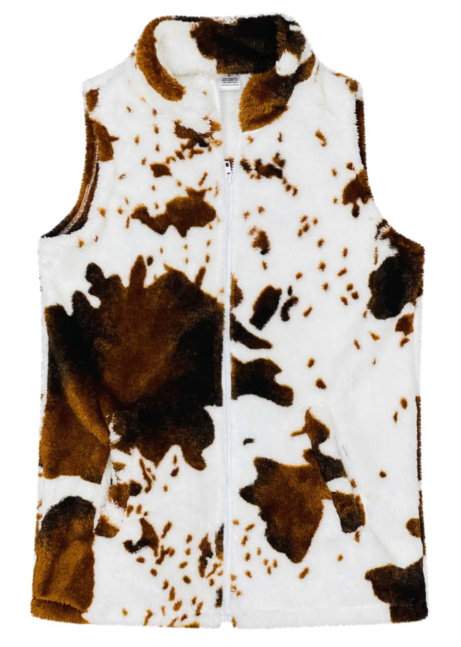 Brown Cow Sherpa Vest