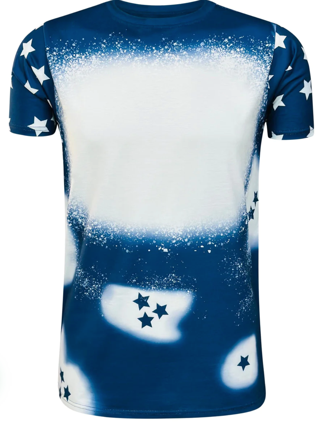 4th of July Star Faux Bleached and Sublimated Shirt- Completed Shirt