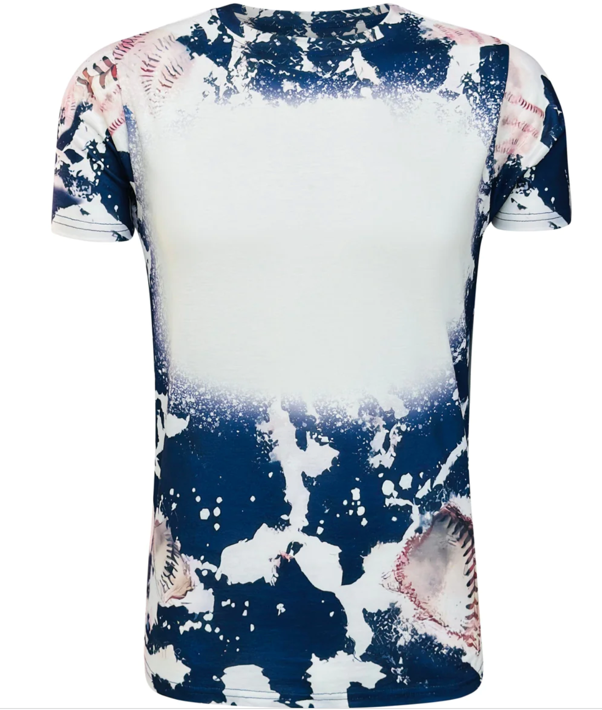Adult Unisex Baseball Faux Bleached and Sublimated Shirt