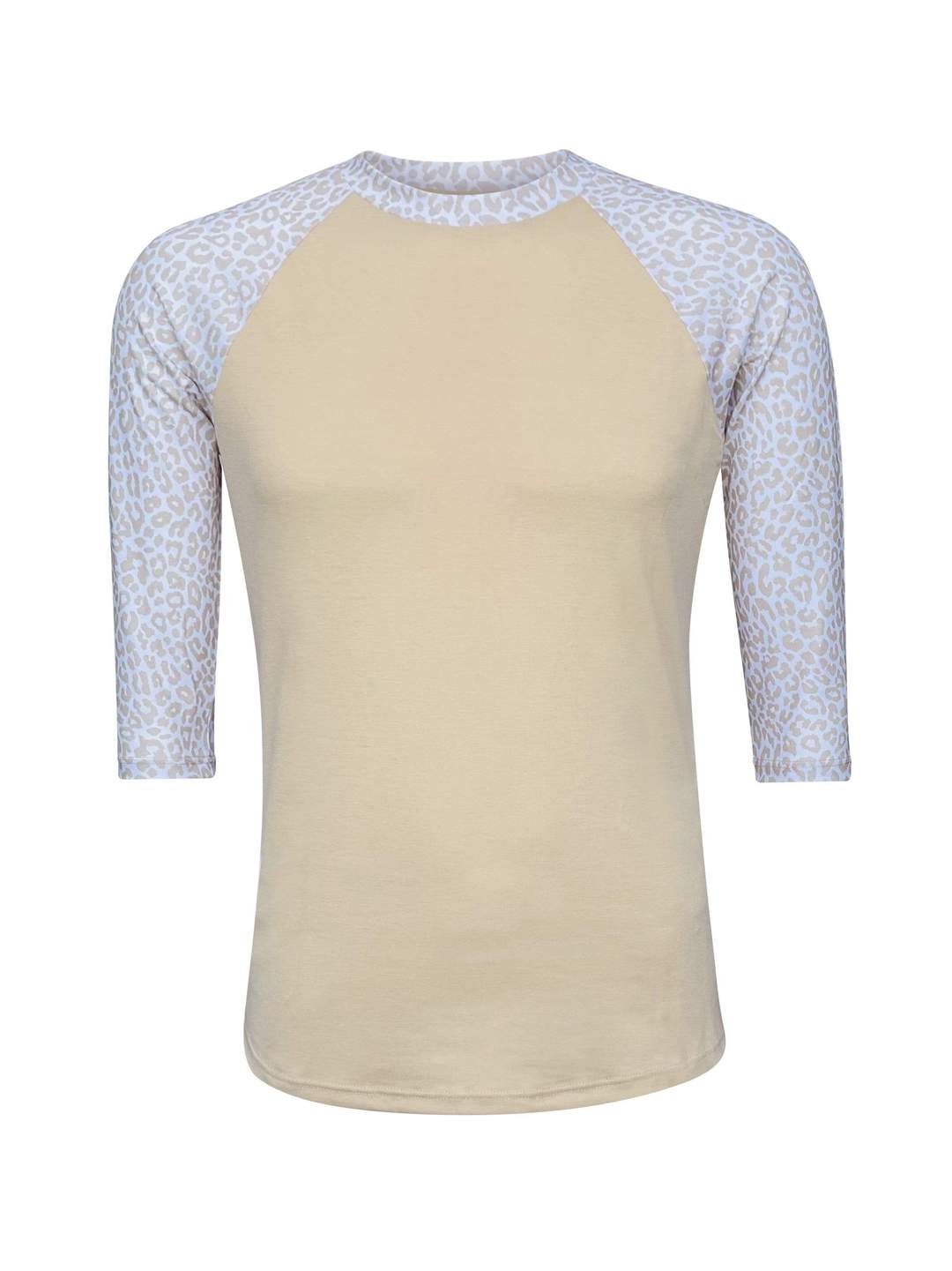 Cheetah Polyester Raglan- Light Tan