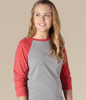 Tultex 245 - Unisex Fine Jersey Raglan Tee