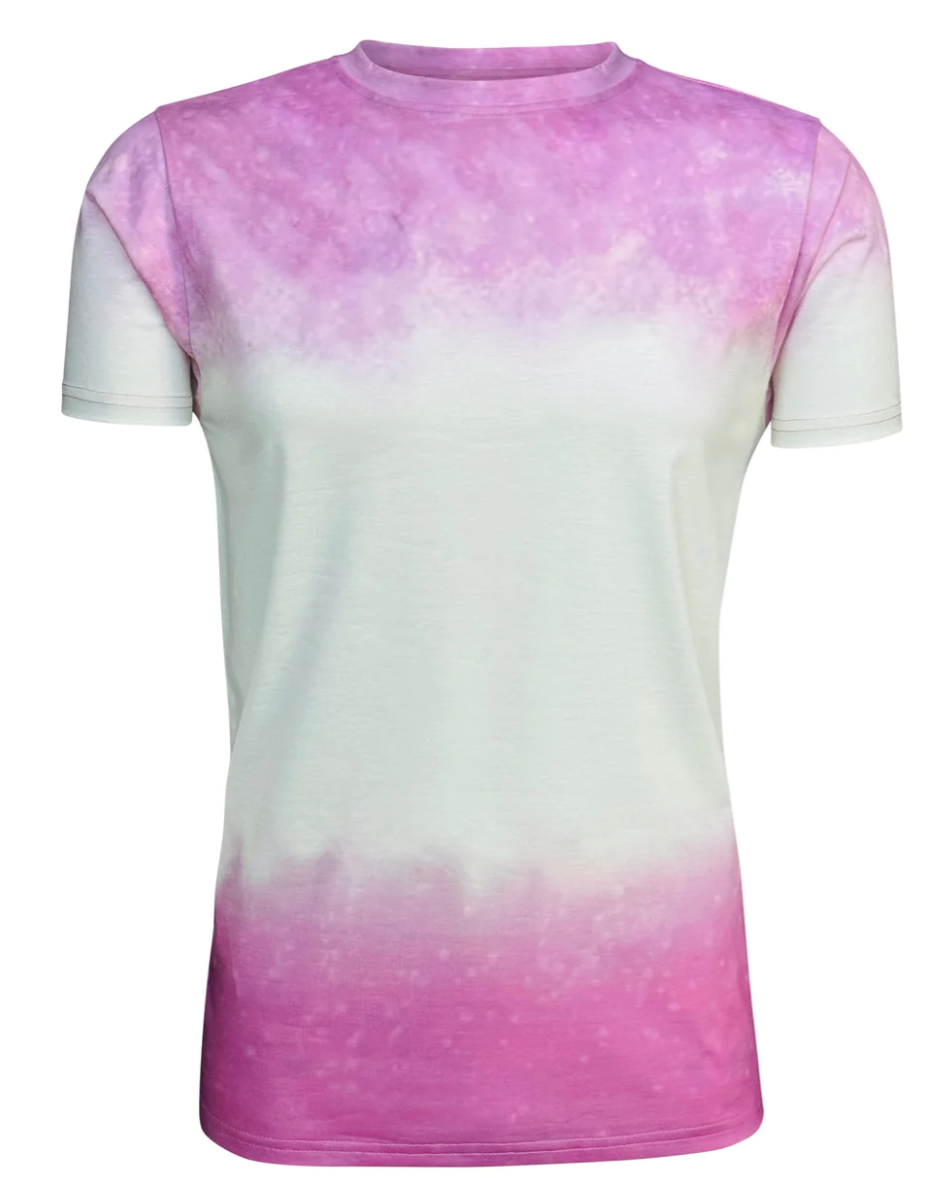 Adult Pink Shaded Blank Faux Bleached Top