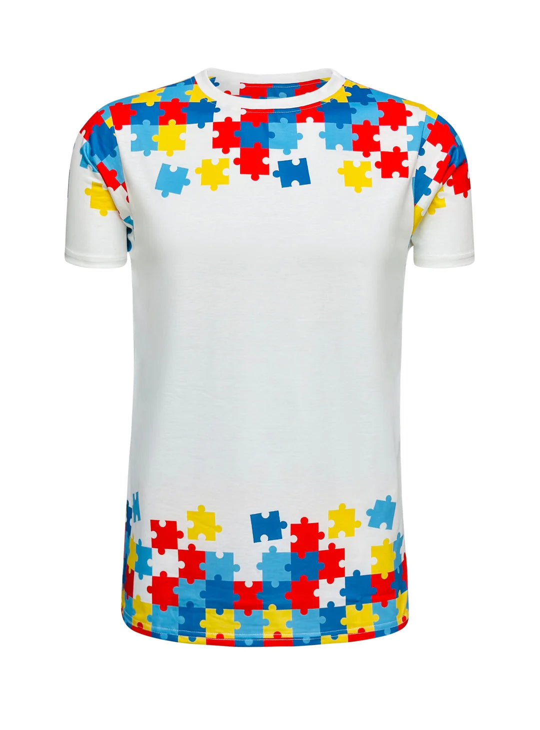 Faux Bleached Autism Blank Shirt, ready for Sublimation or Screen Transfer