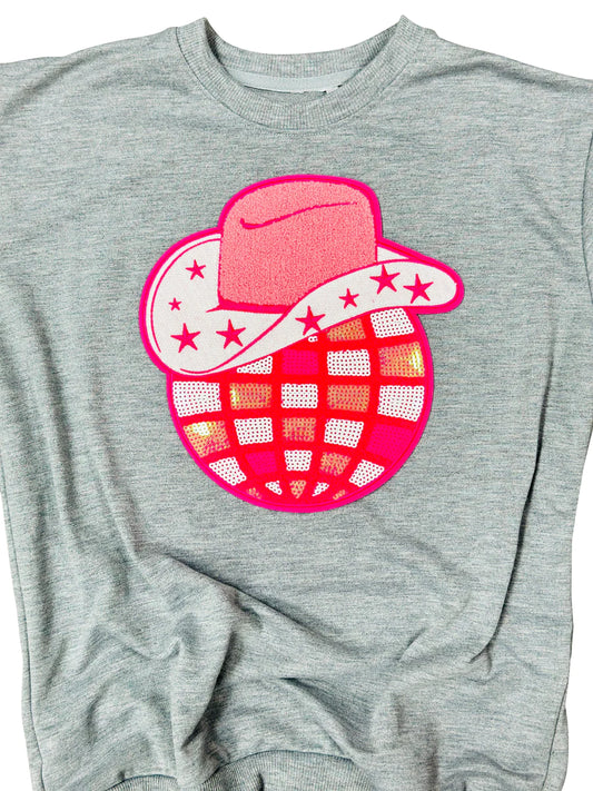 Large Cowboy Disco Ball Chenille Patch