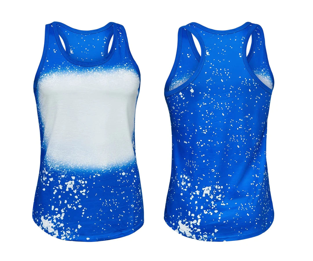 Faux Bleached Adult Sublimation Tank Tops