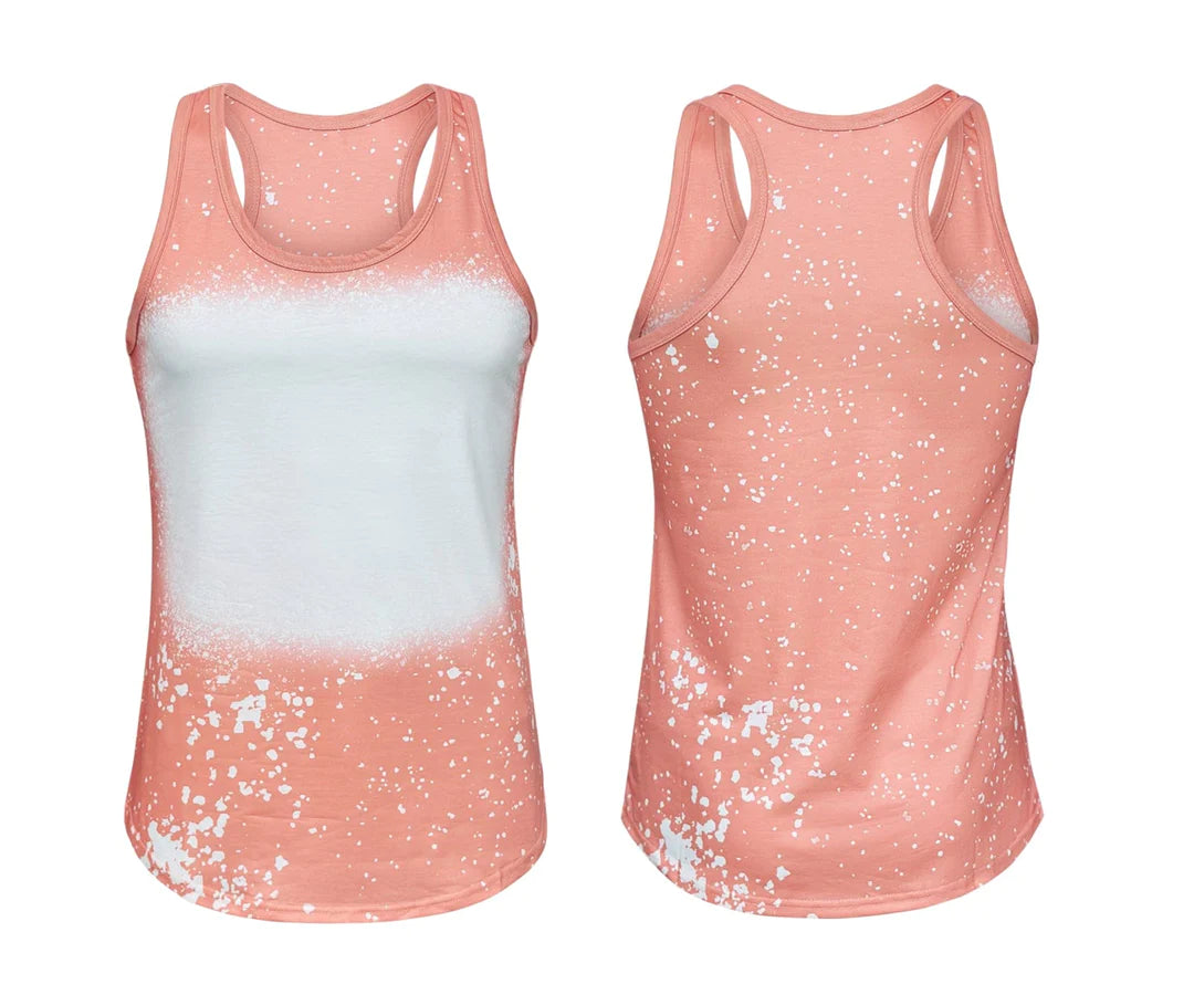 Faux Bleached Adult Sublimation Tank Tops