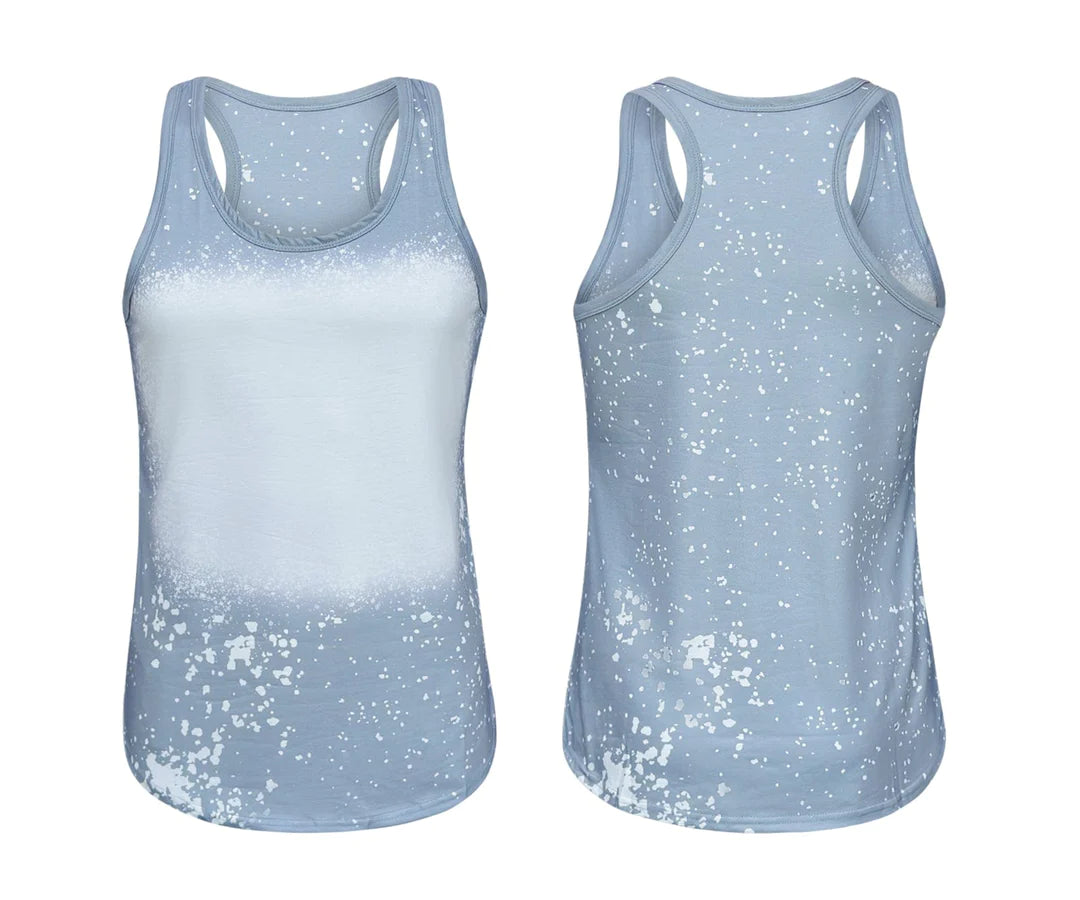 Faux Bleached Adult Sublimation Tank Tops