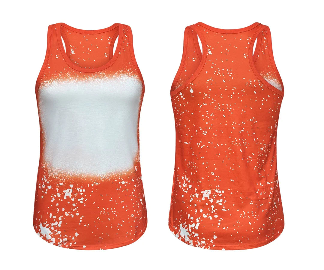Faux Bleached Adult Sublimation Tank Tops
