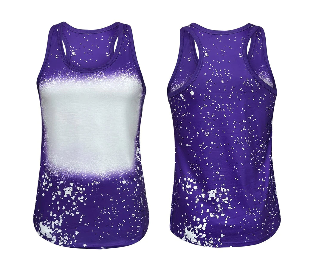 Faux Bleached Adult Sublimation Tank Tops