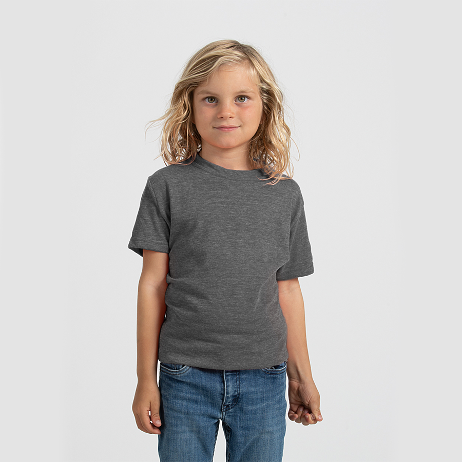 Youth Unisex Poly-Rich Tee Heather Charcoal