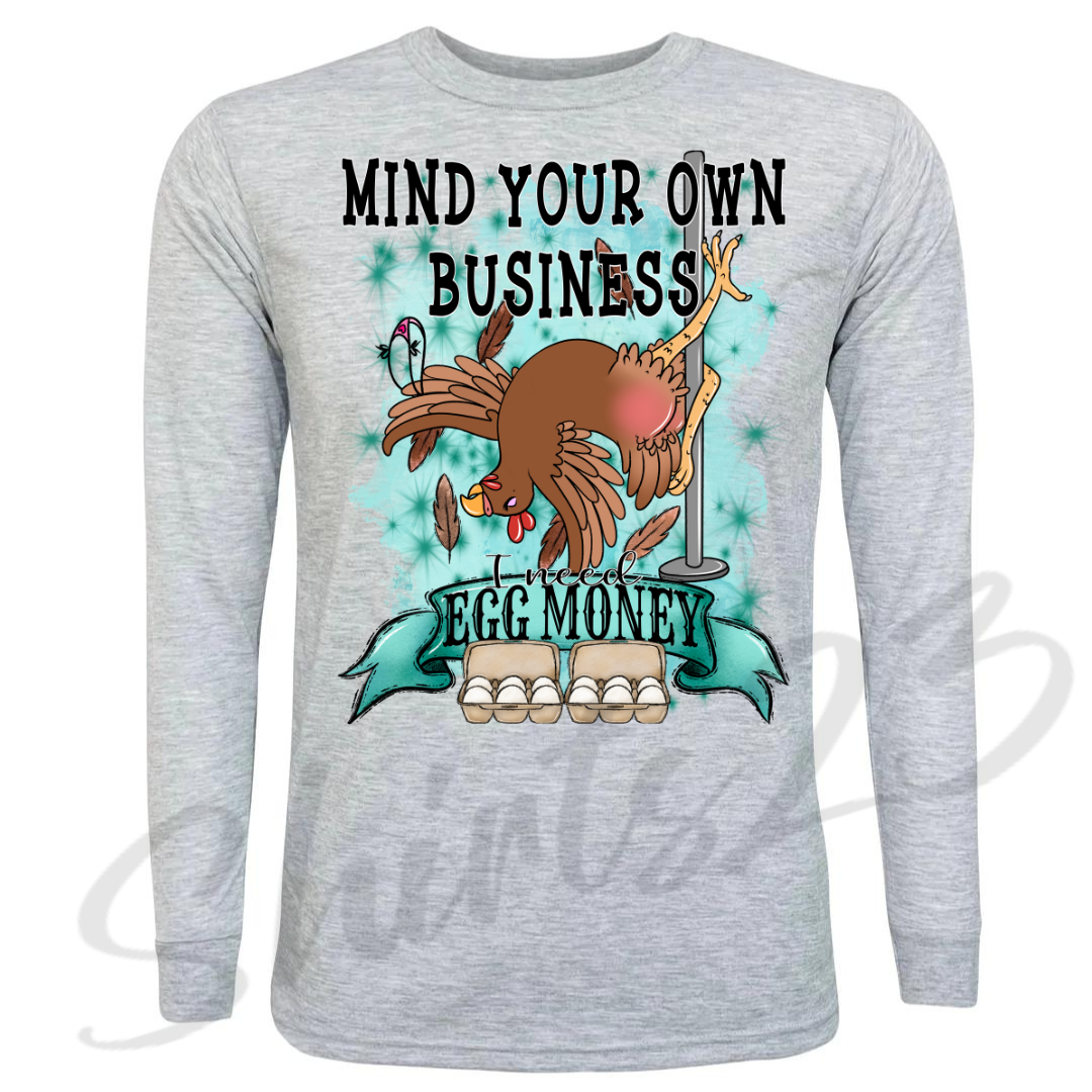 Chicken and Eggs Sublimated Shirts/ Faux Bleached Shirts- RTS (completed!)
