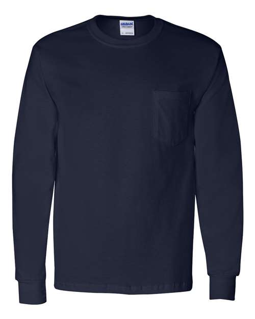 Gildan - Ultra Cotton® Long Sleeve Pocket T-Shirt - 2410