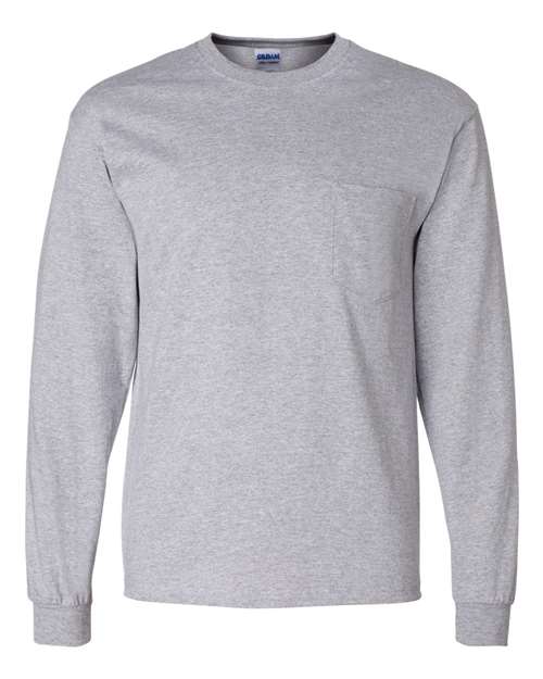 Gildan - Ultra Cotton® Long Sleeve Pocket T-Shirt - 2410