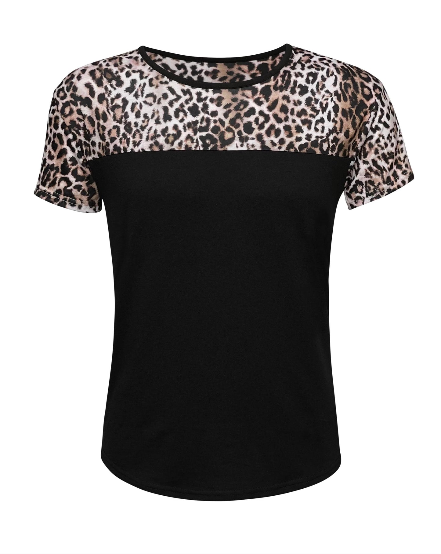 Cheetah High Polyester Raglan Type Top