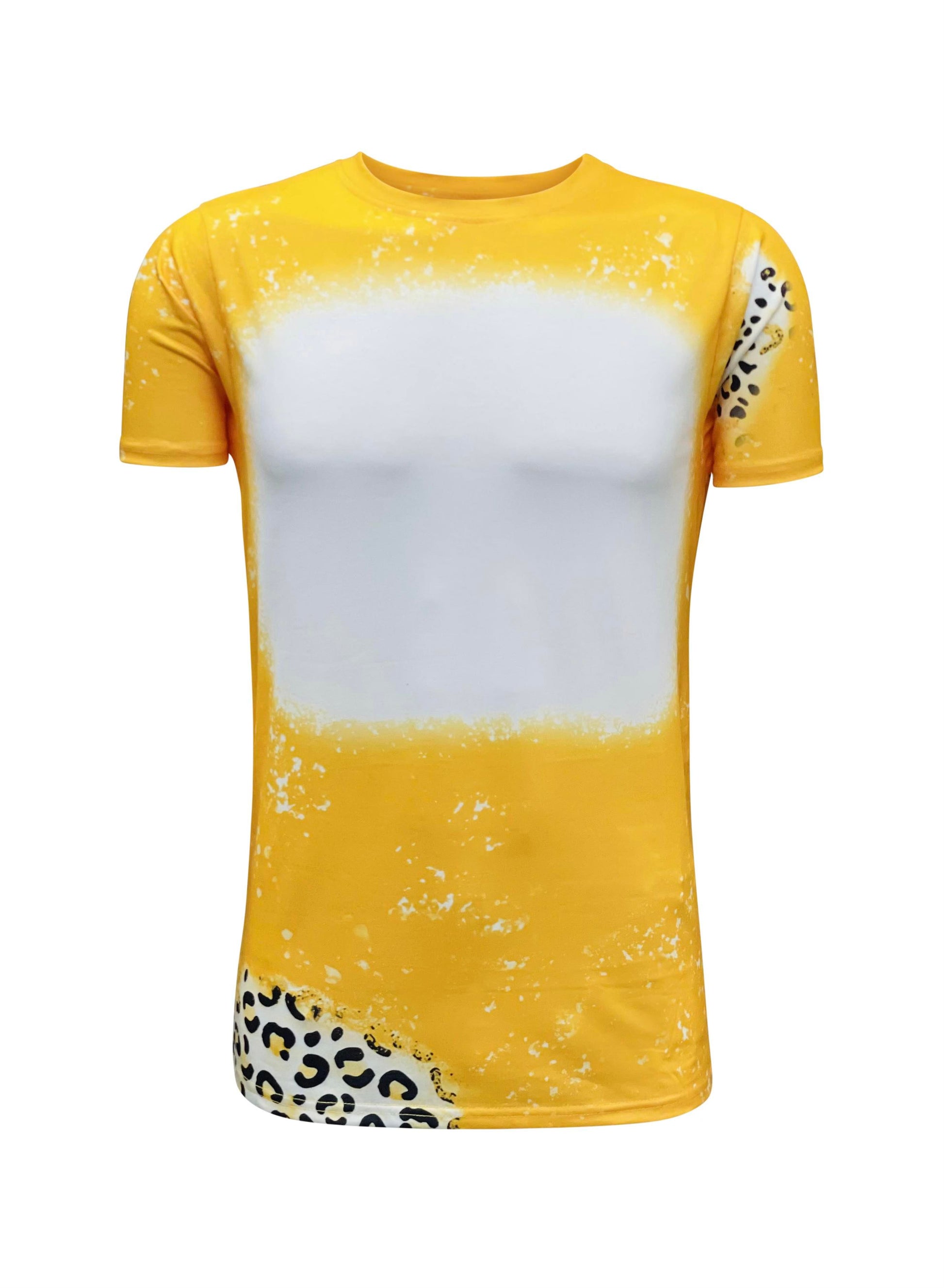 New Sublimation Blank T-Shirts Party Favor 31 Patterns Leopard Bleached  Shirts Heat Transfer Printed 95% Polyester for Adult and Children