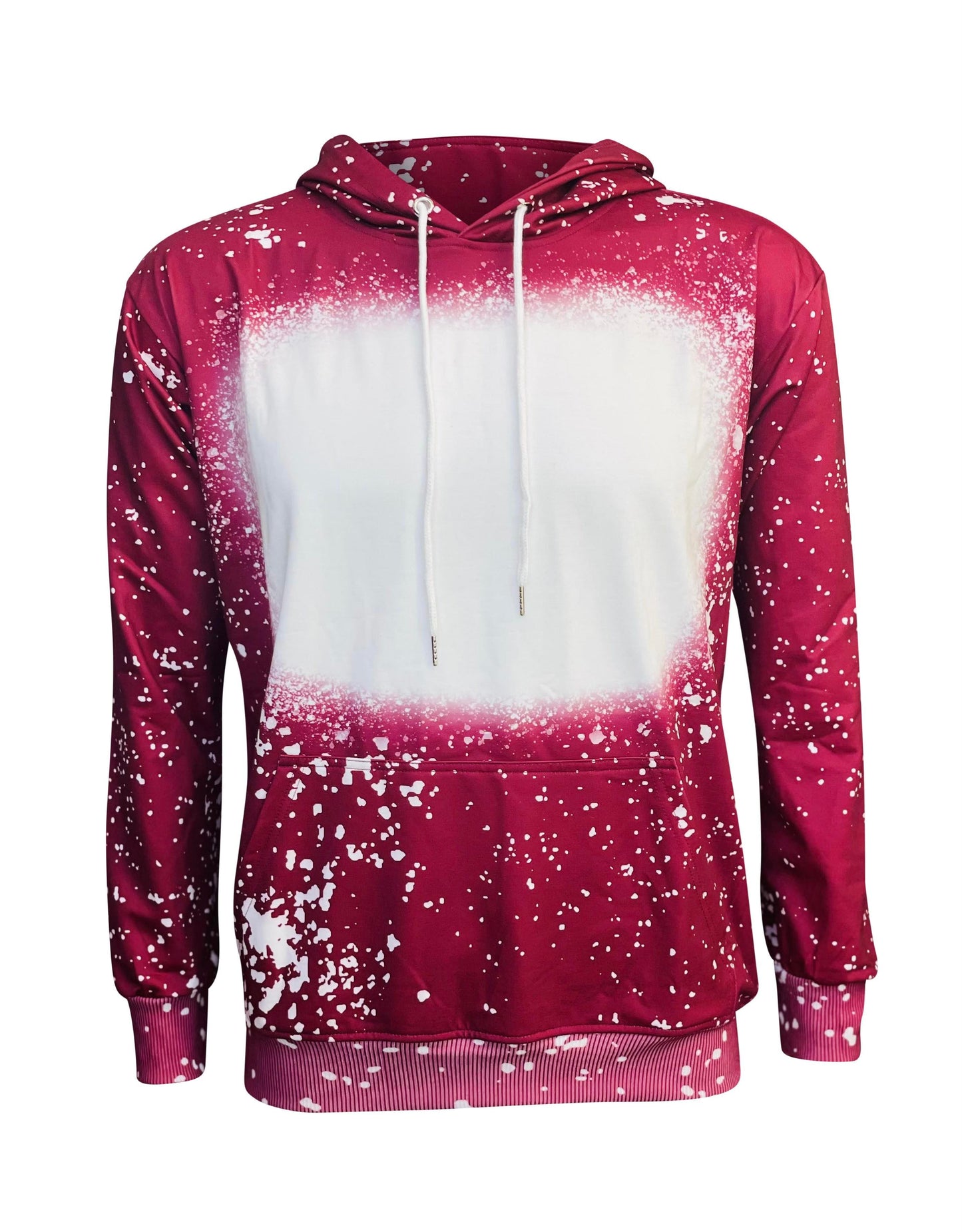 Adult Unisex Faux Bleached Hoodies- Perfect for Sublimation X-Large / Burgandy