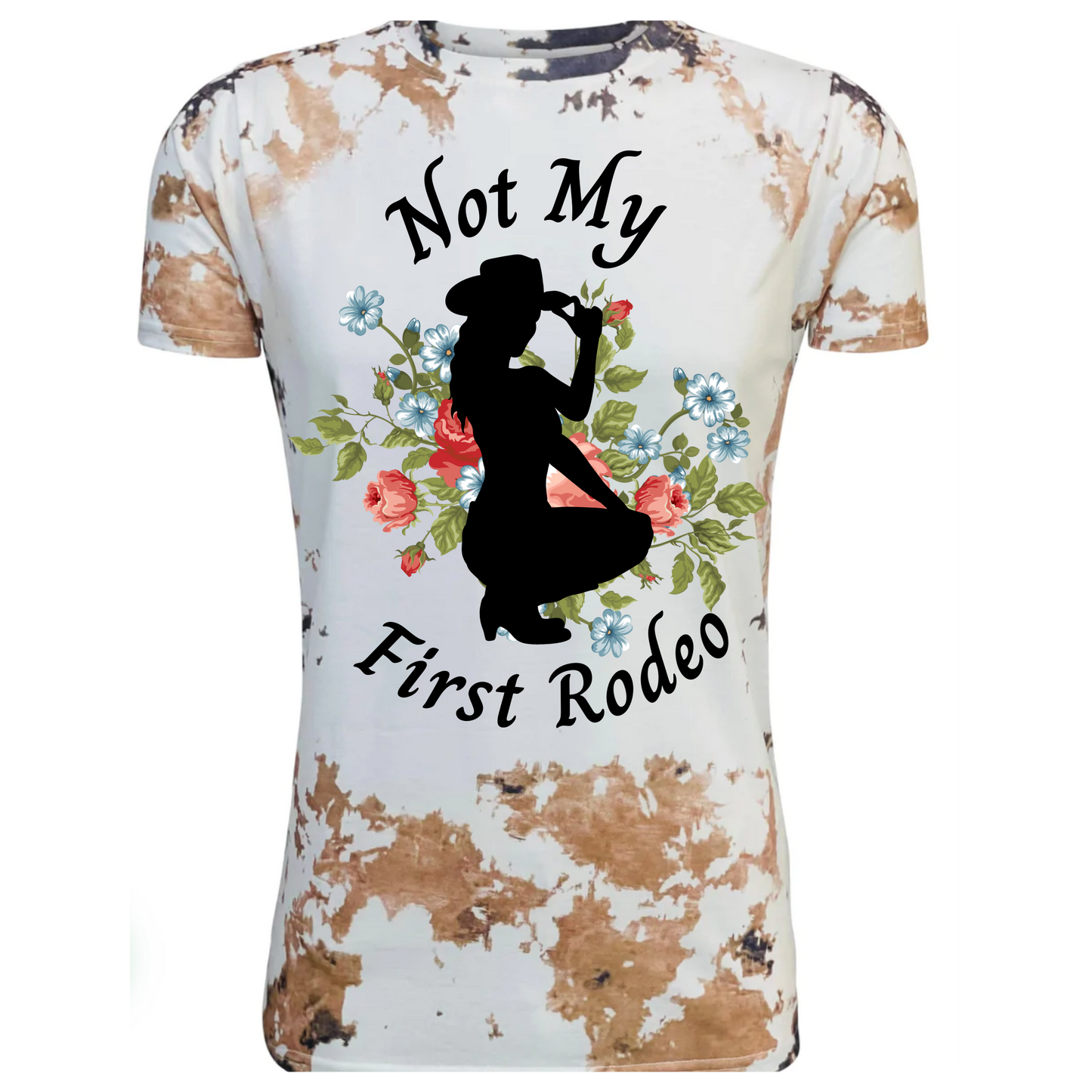 Not My First Rodeo Reverse Bleach Cow / Faux Bleached Shirts- RTS (completed!)