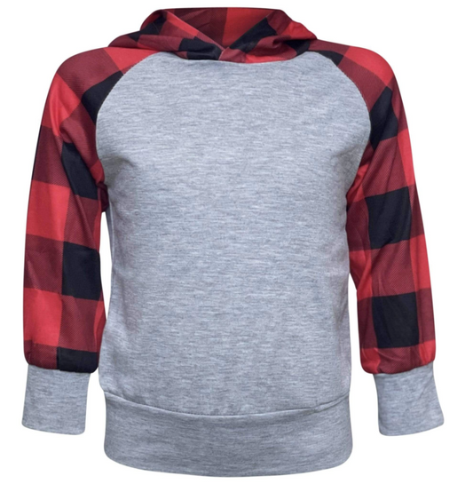 Buffalo Plaid Youth Sublimation Hoodie