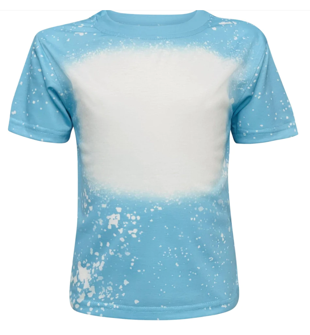 Youth Unisex Faux Bleached Shirts, ready for Sublimation or Screen Transfer