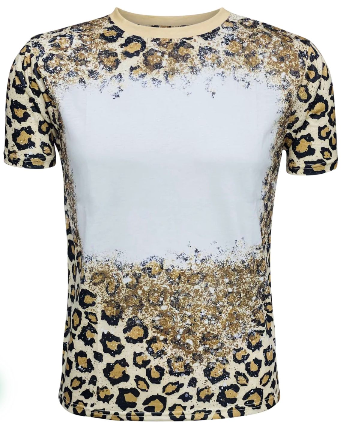 Adult Leopard/ Cheetah Faux Bleached Shirts, ready for Sublimation, Style #1