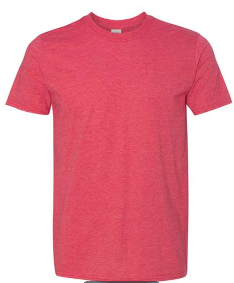 Gildan 64000 - Adult Softstyle® Unisex T-Shirt. Heather Red