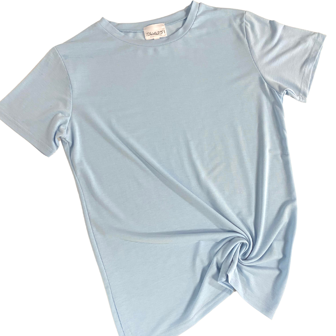 READ DESCRIPTION  2301 by Shirts23 Colored 95% Polyester Unisex Sublimation Shirt- Soft Cotton Feel SALE