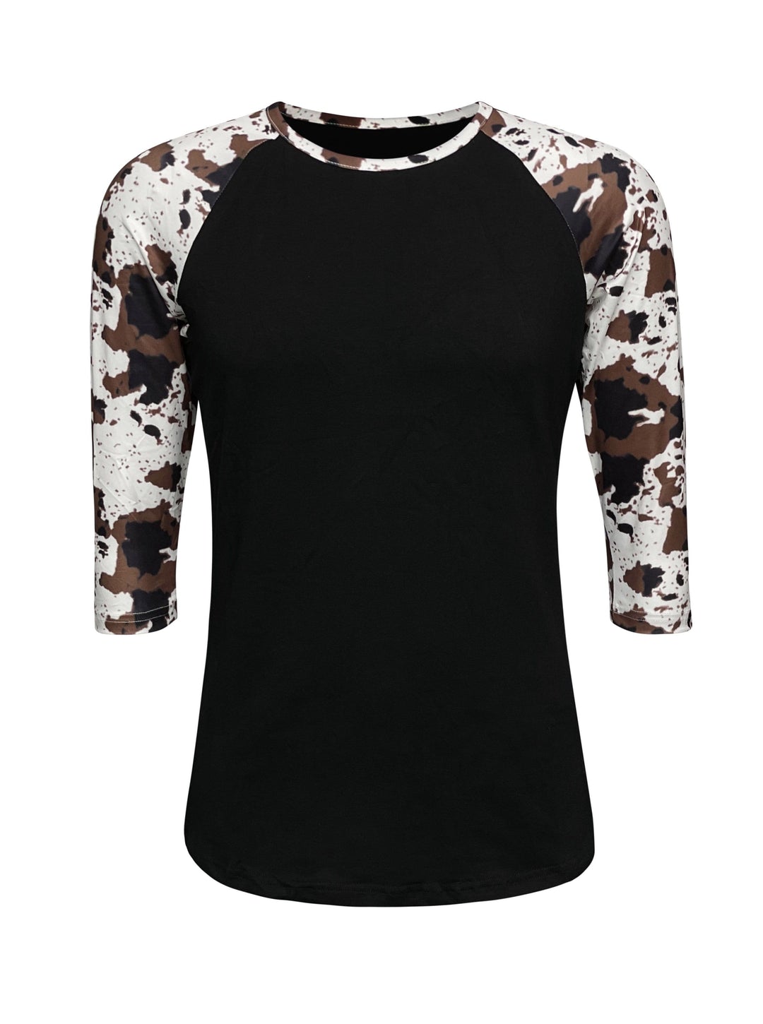 Adult Cow Print Raglan