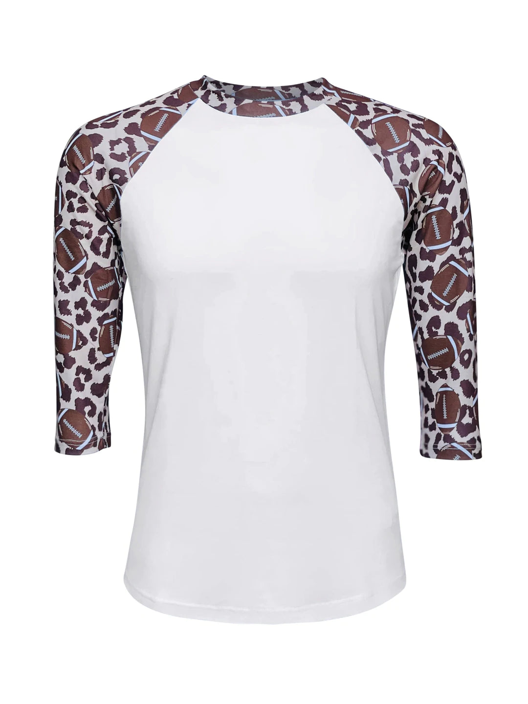 Football Leopard Raglan- white, high poly (great sublimation shirt!)