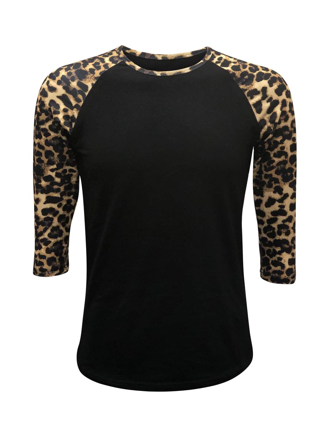 Black Cheetah/Leopard Raglan